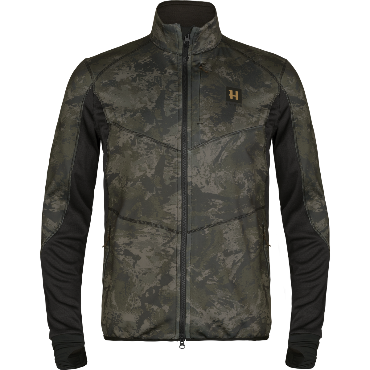 Harkila camo fleecejas noctyx zwart