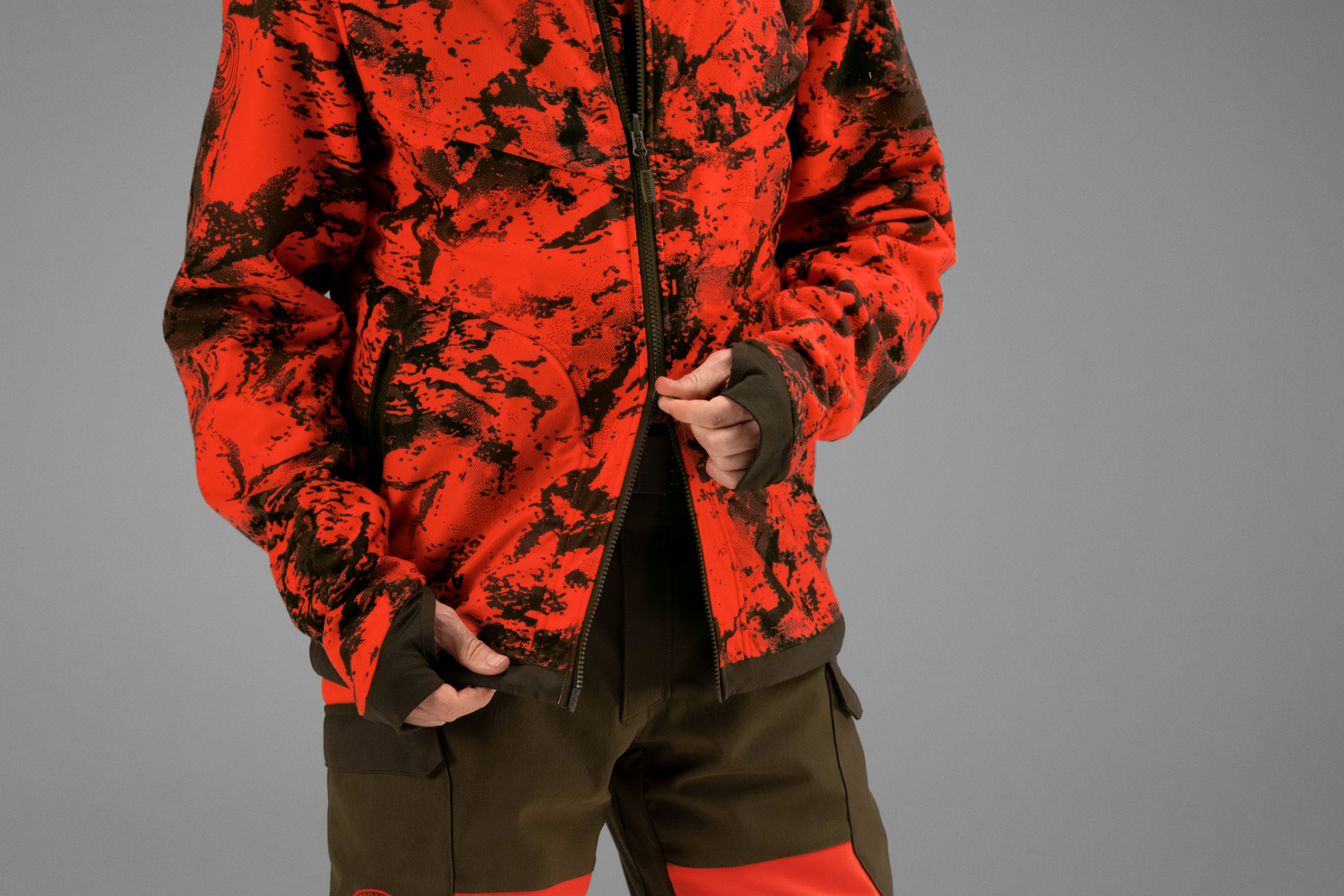 Harkila Wildboar Pro Reversible WSP Jacket Willow Green/Axis MSP Wildboar Orange