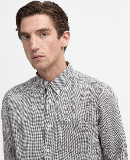 Barbour hemd lin olive