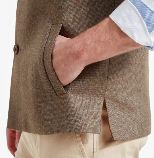 Schoffel Berwick gilet tweed loden green