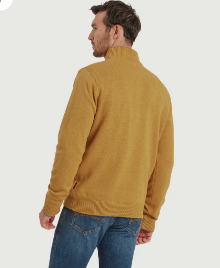Schoffel Blair trui met 1/4 rits mosterd