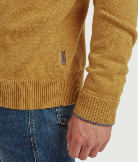 Schoffel Blair trui met 1/4 rits mosterd