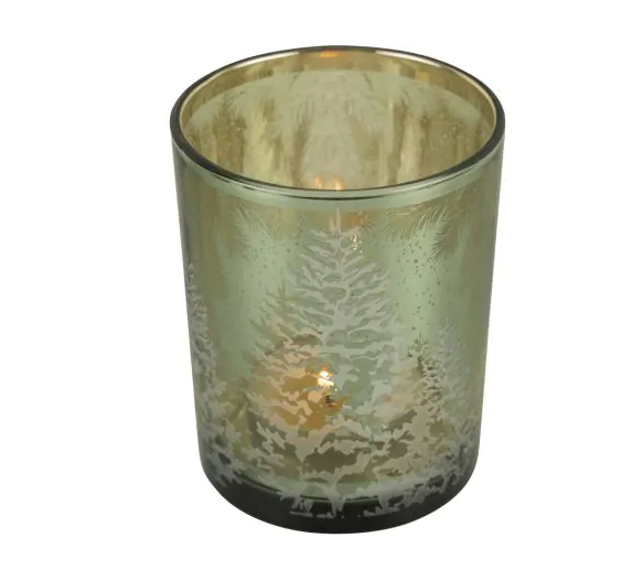 Mars & More photophore en verre sapin vert medium 12cm