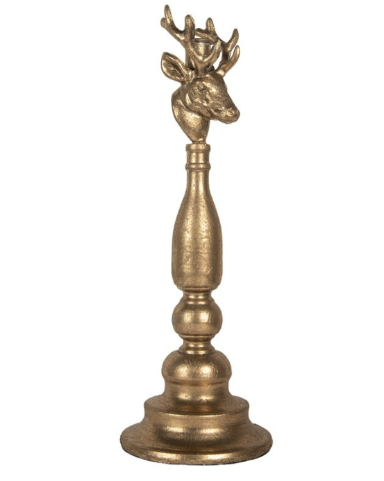 Chandelier doré 14x40 cm motif cerf