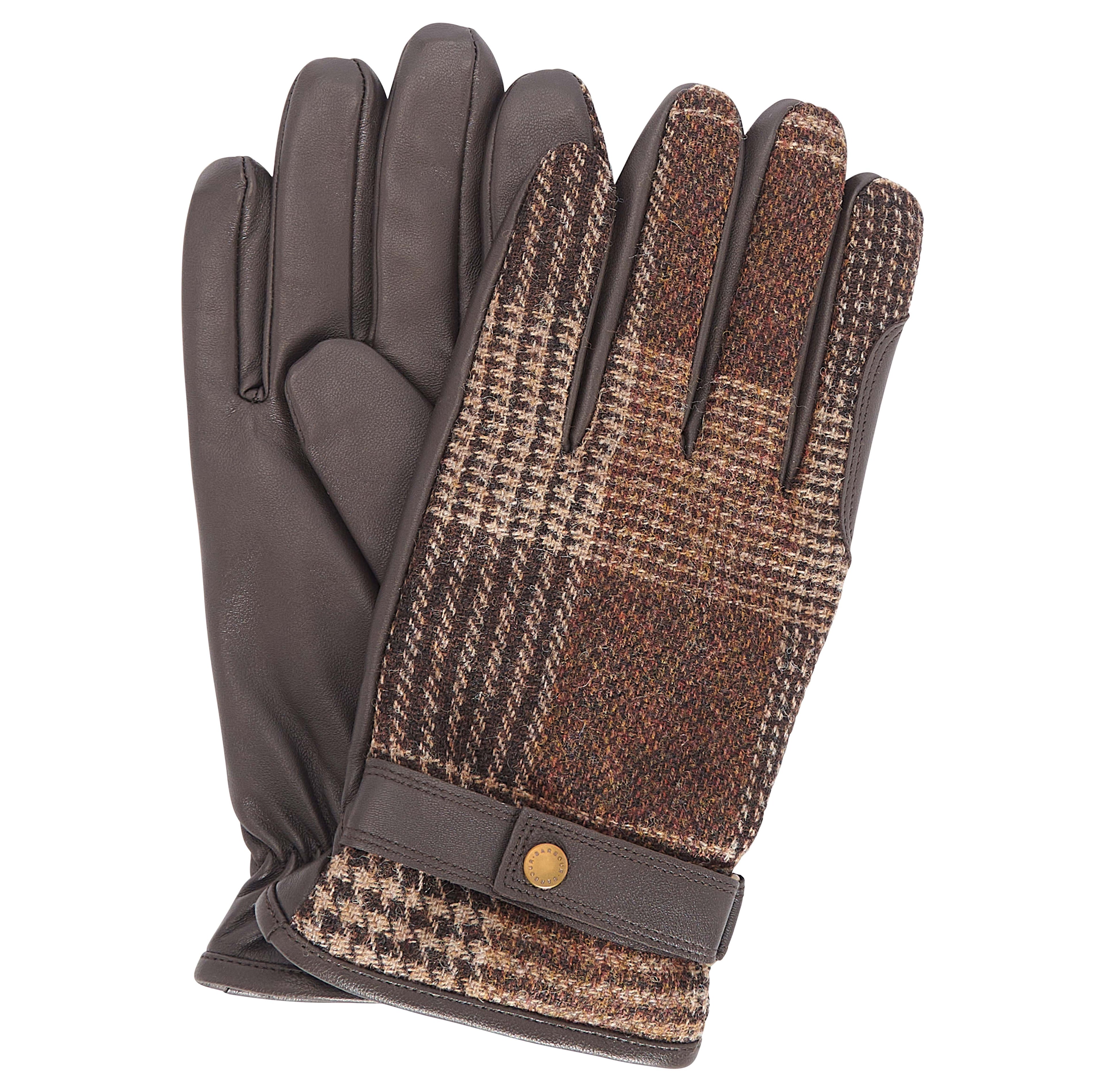 Barbour Gants Tweed et cuir