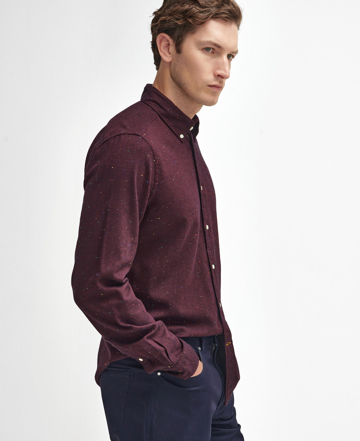 Barbour bordeaux overhemd msh5518