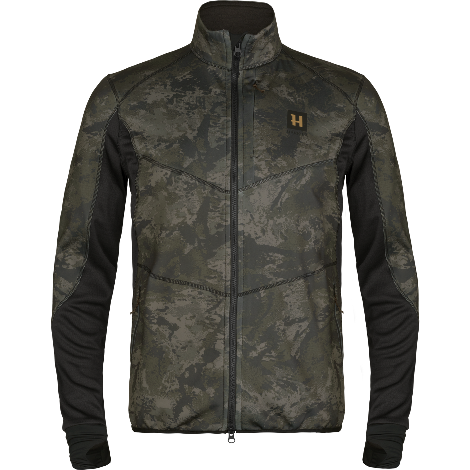 Harkila camo fleecejas noctyx zwart