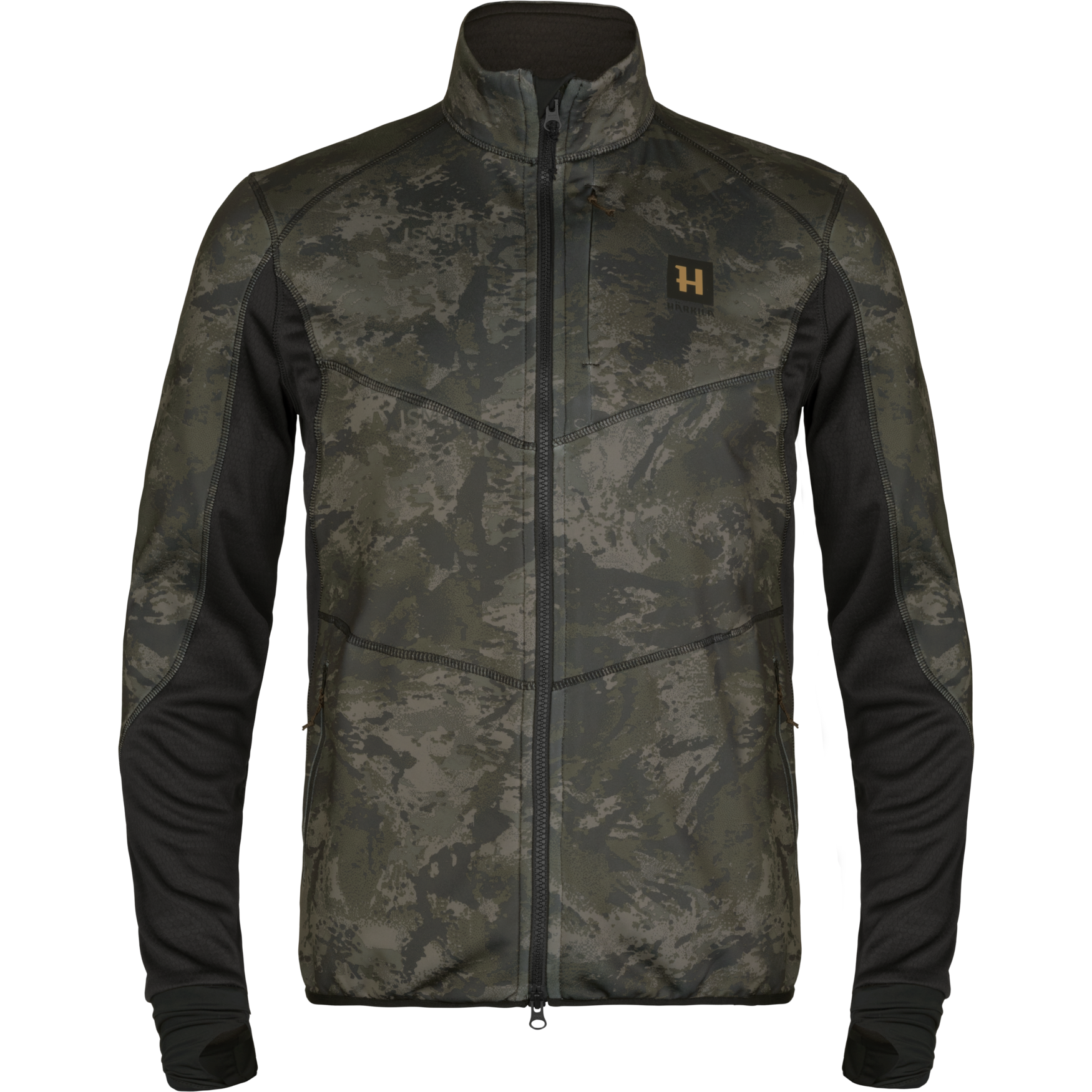 Harkila camo fleecejas noctyx zwart