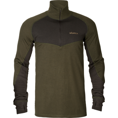 Harkila Base Warm Zip Neck Willow green