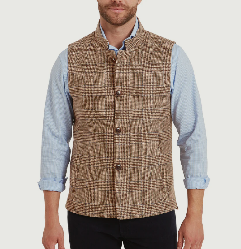 Schoffel Berwick gilet tweed loden green