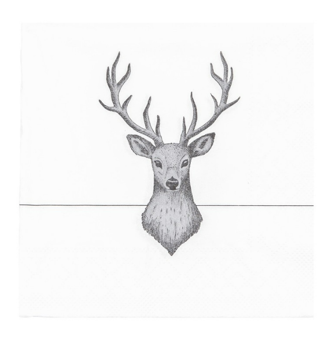 Serviette en papier motif cerf