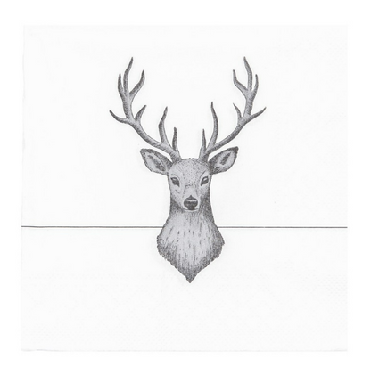 Serviette en papier motif cerf