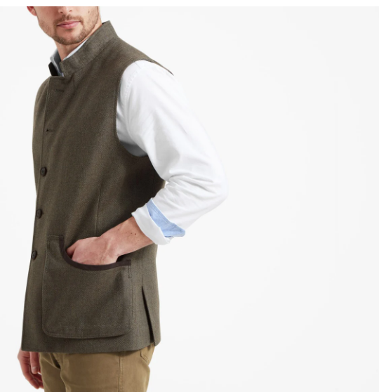 Schoffel Holcot tweed gilet groen