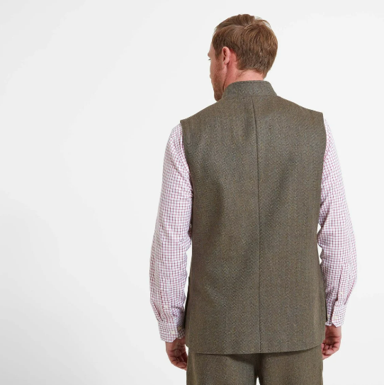 Schoffel Holcot tweed gilet groen