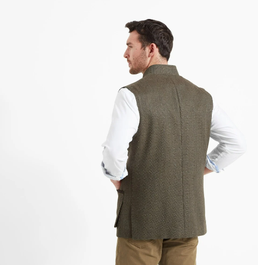 Schoffel Holcot tweed gilet groen