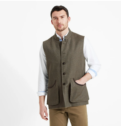 Schoffel Holcot tweed gilet groen