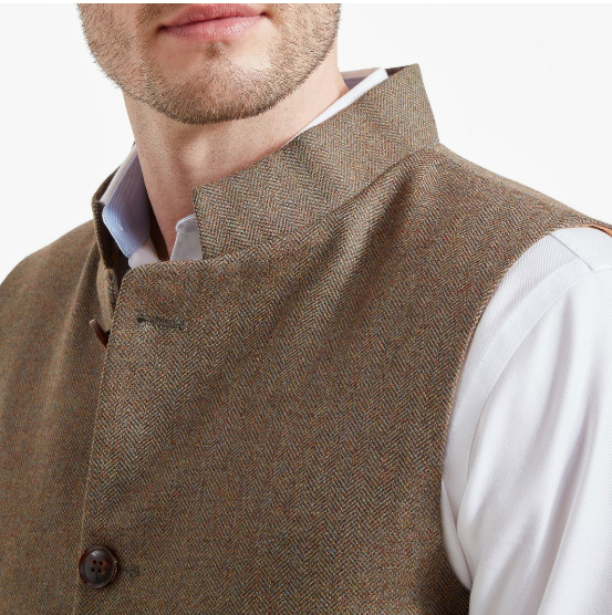 Schoffel Berwick gilet tweed loden green