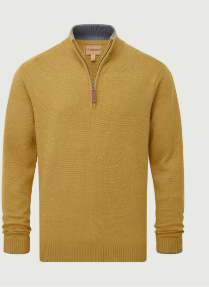 Schoffel Blair 1/4 zip jumper mustard