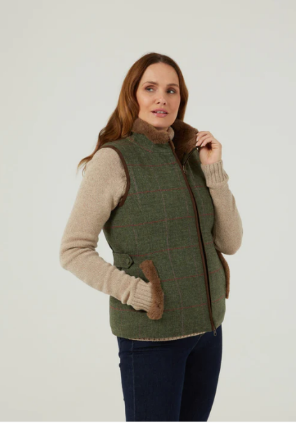 Alan Paine Combrook dames tweed gilet