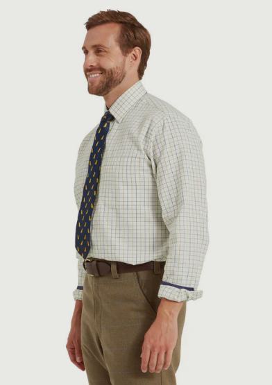 Schoffel Burnham hemd Tattersall  klassiek