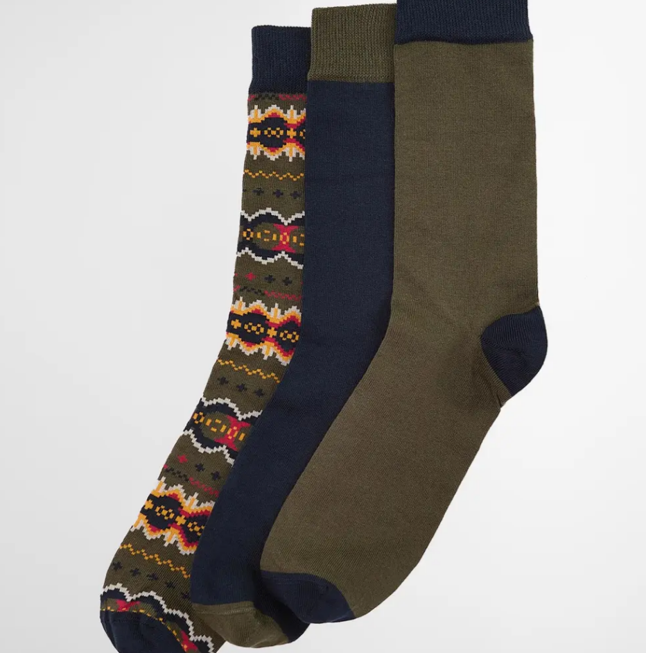 Barbour set 3 paires de chaussettes vert