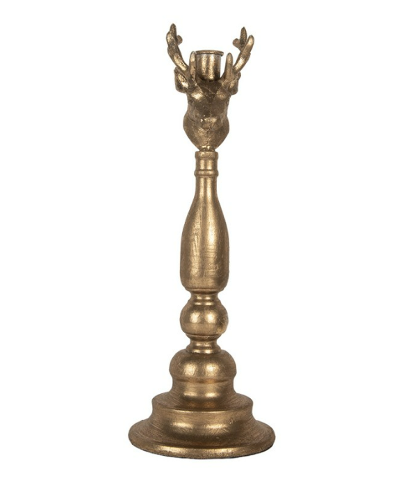 Chandelier doré 14x40 cm motif cerf