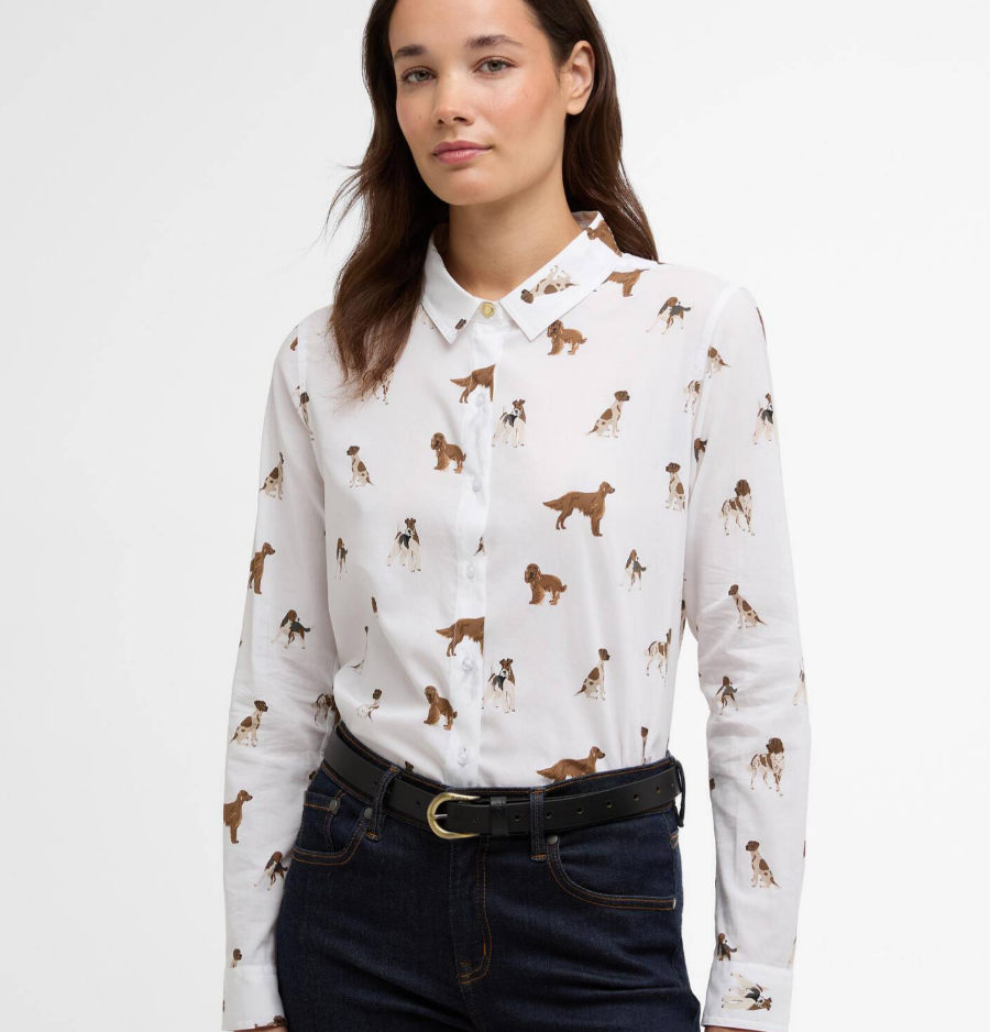 Barbour chemise safari motif chiens