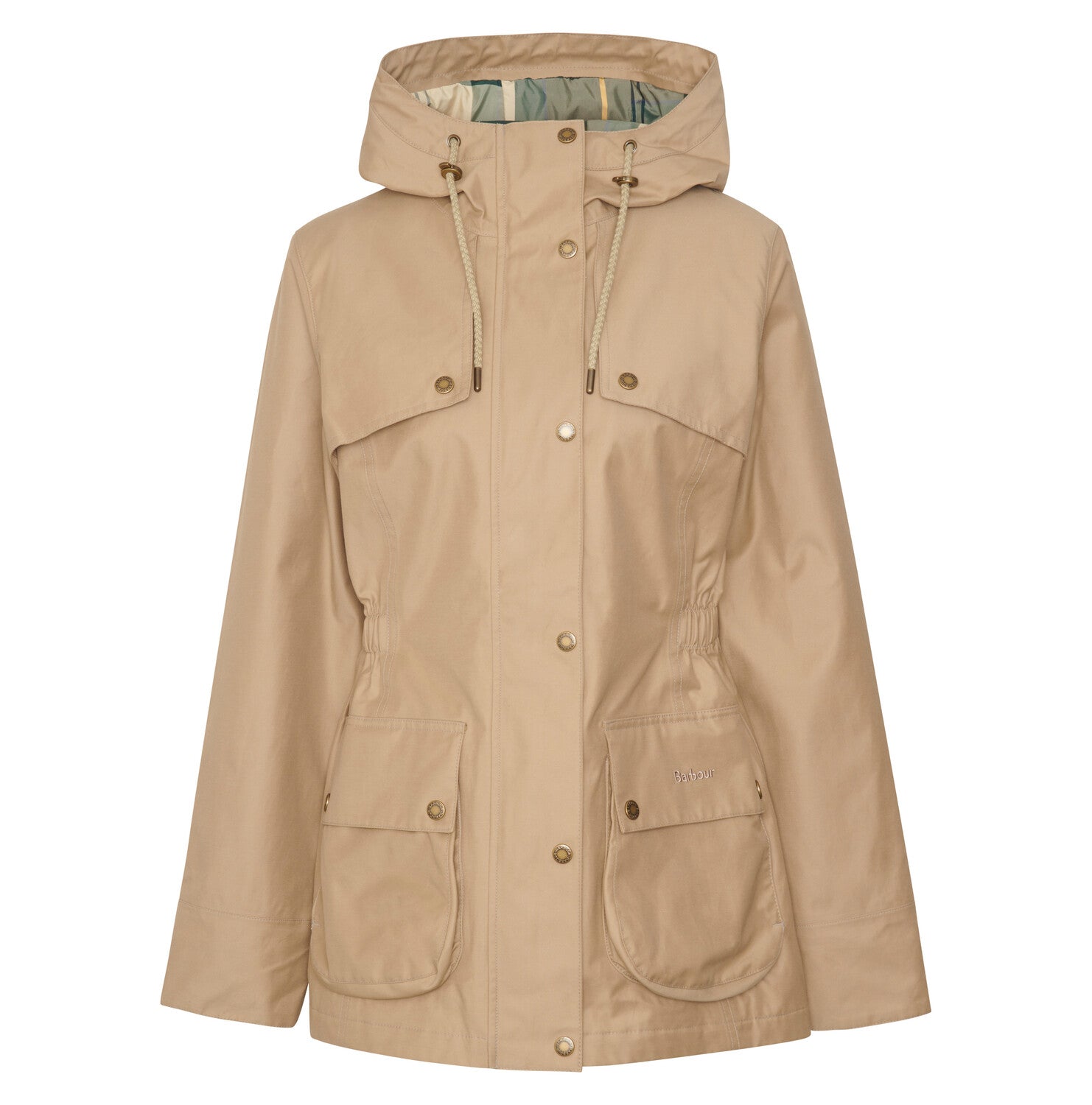 Barbour Damesjas Maple Beige Groene Tartan