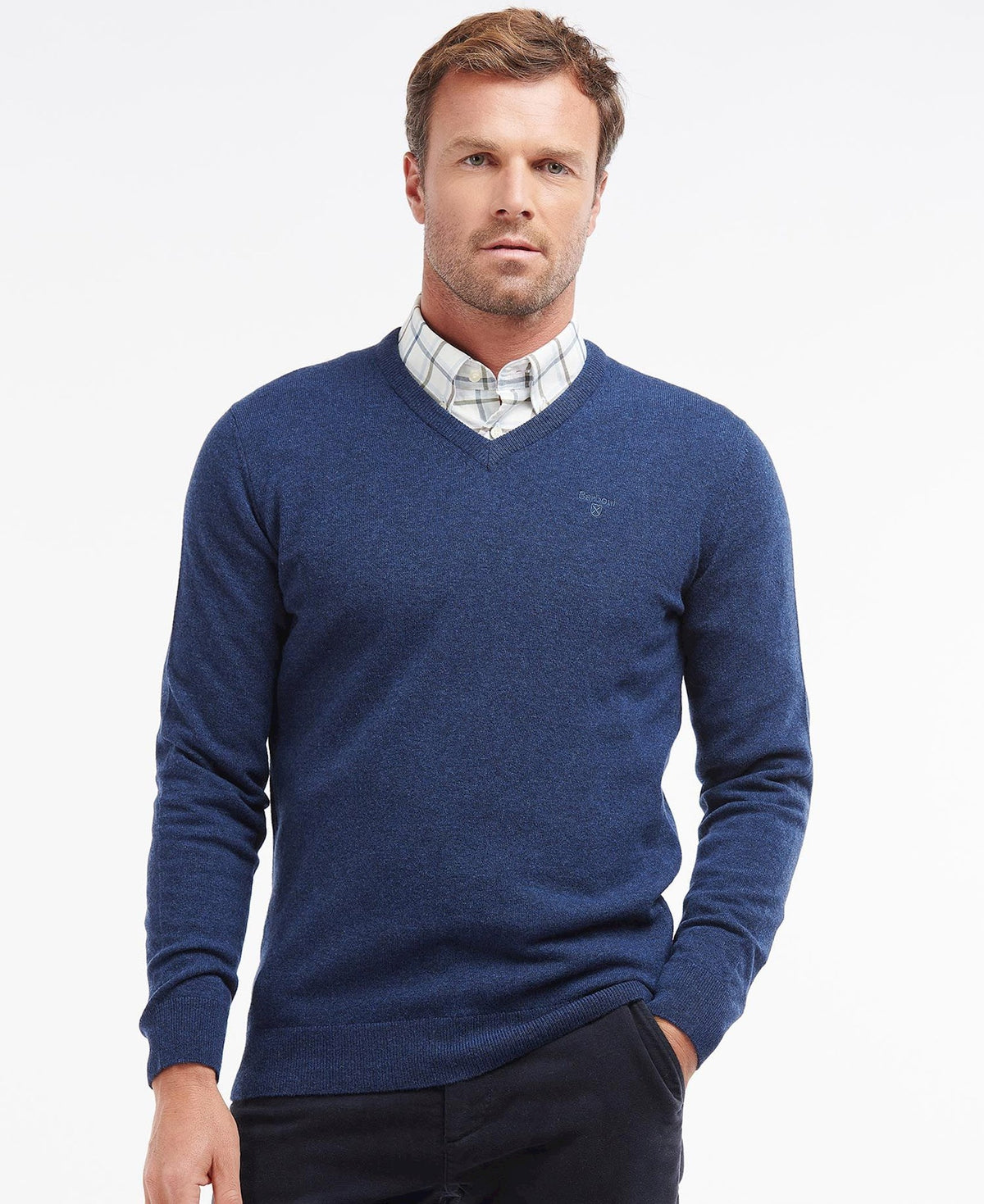 Barbour trui met V-hals