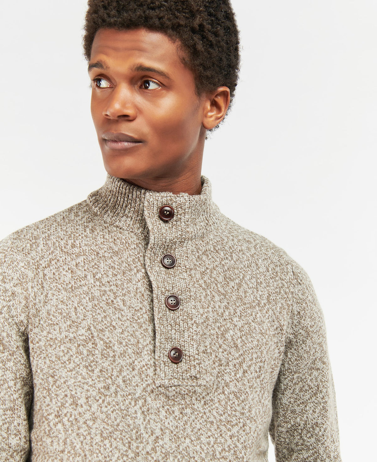 Barbour Wollen trui met kraag met ritssluiting mkn1331