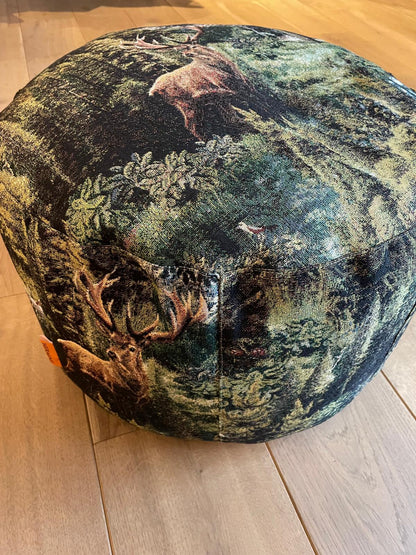 Hermine P pouf/ tabouret cerf vert