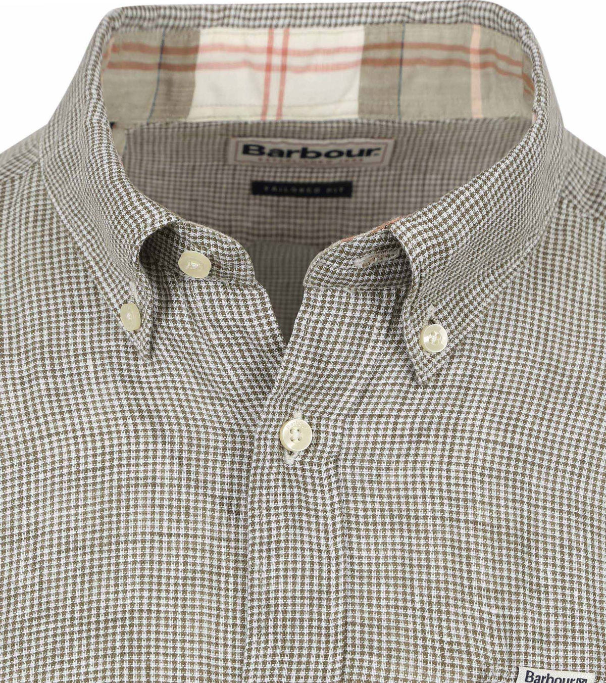 Barbour hemd lin olive