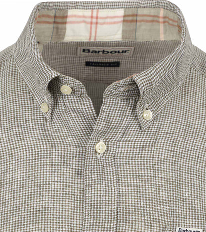 Barbour hemd lin olive